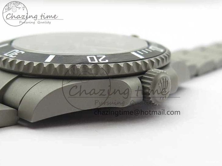 116610 Bezel Skeleton DIal Best Sandblasted Edition on ROF Andrea Submariner Carbon SA3130 Pirlo 0308